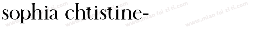 sophia chtistine字体转换